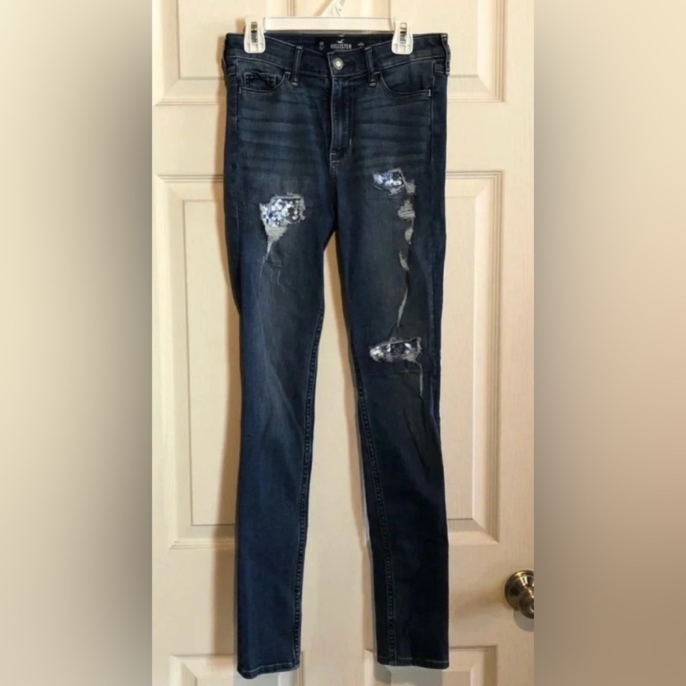 Hollister Jeans Women’s Size 0 0R Regular Ripped Dark Wash Y2K GUC